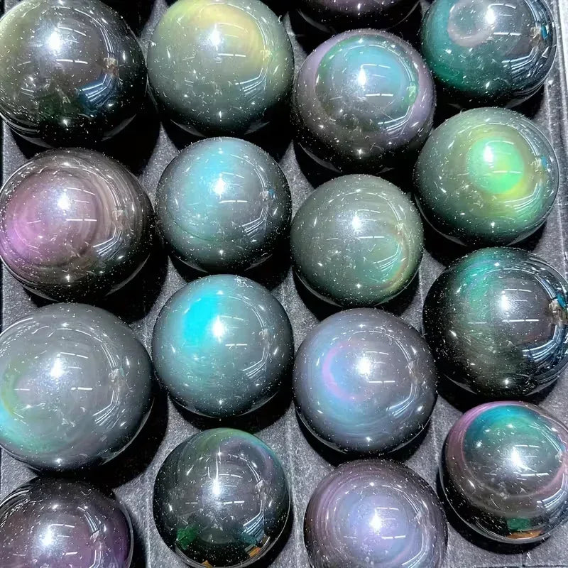 Rainbow Obsidian Sphere