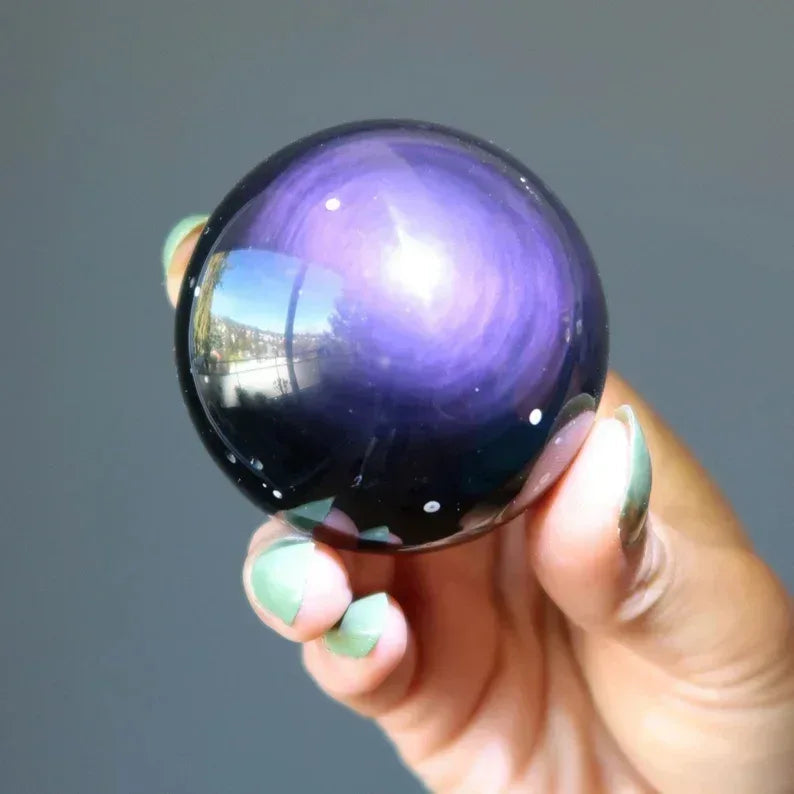 Rainbow Obsidian Sphere