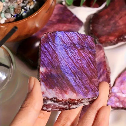 Red Moonstone Slab - CrystalHola