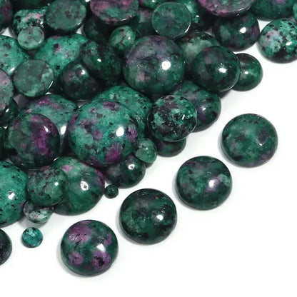 Ruby in Zoisite Round Disc - CrystalHola