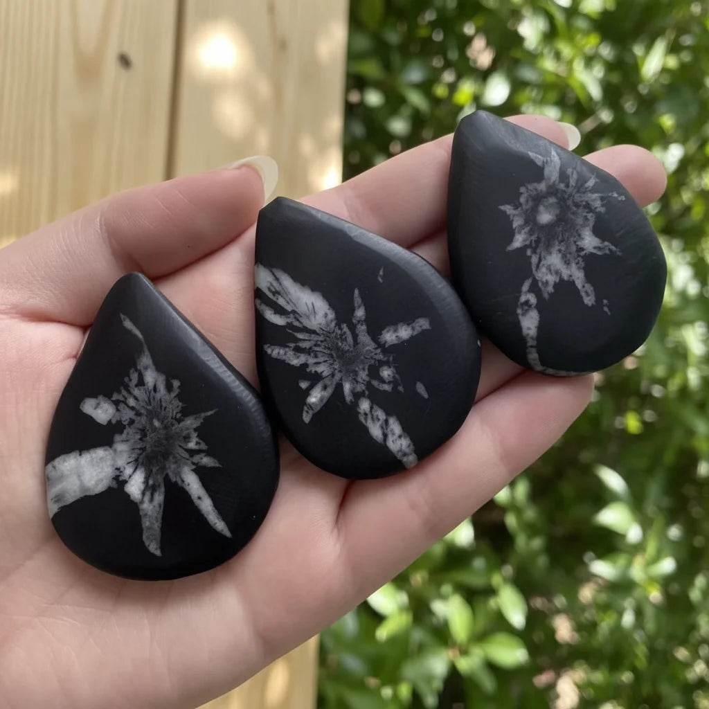 Natural Chrysanthemum Stone Teardrop