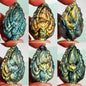 Labradorite Nine-Tailed Fox Carving