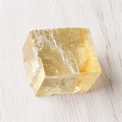 Yellow Rainbow Calcite quote-only