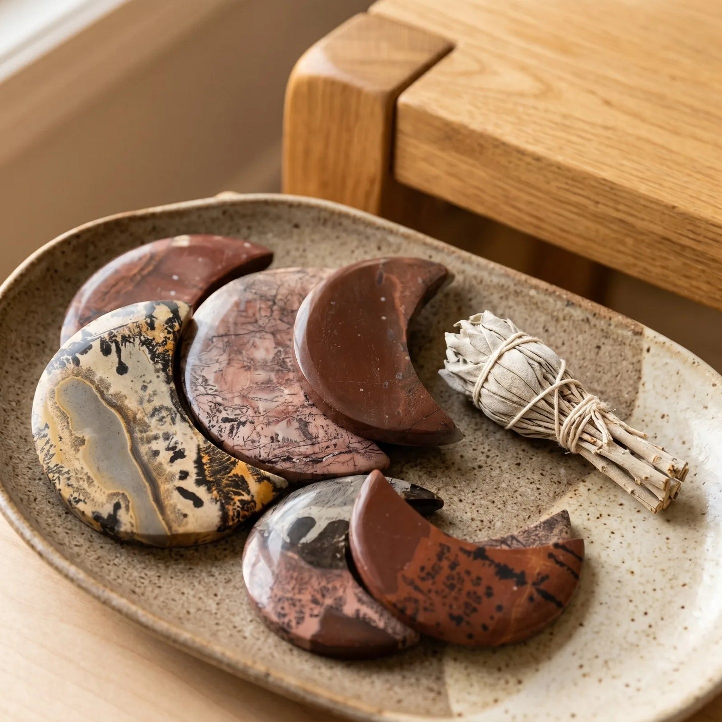 Natural Picture Stone Moon