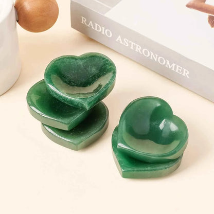 Green Aventurine  Crystal Heart Bowl |Wholesale CrystalHola