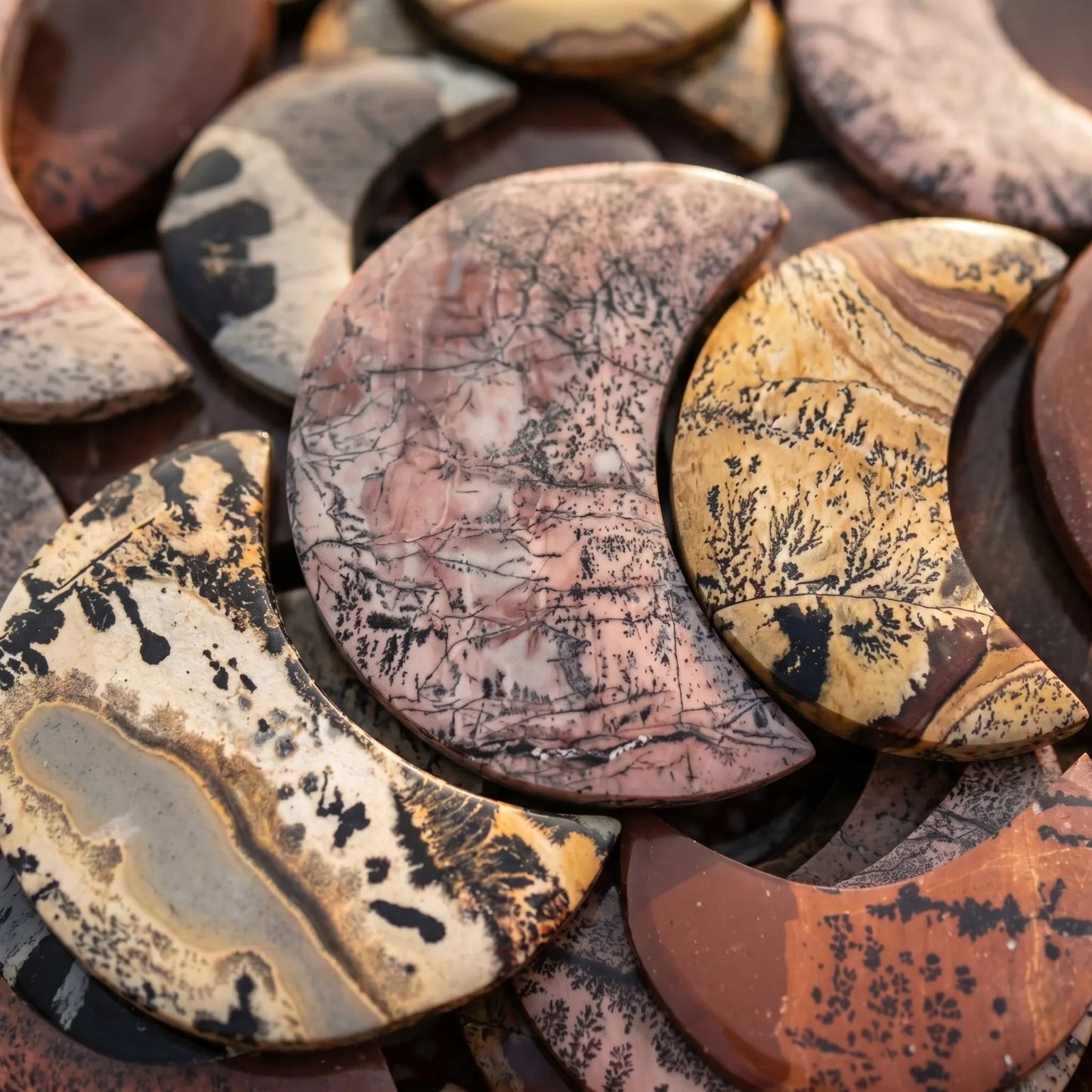 Natural Picture Stone Moon