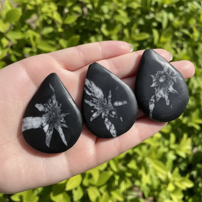 Natural Chrysanthemum Stone Teardrop