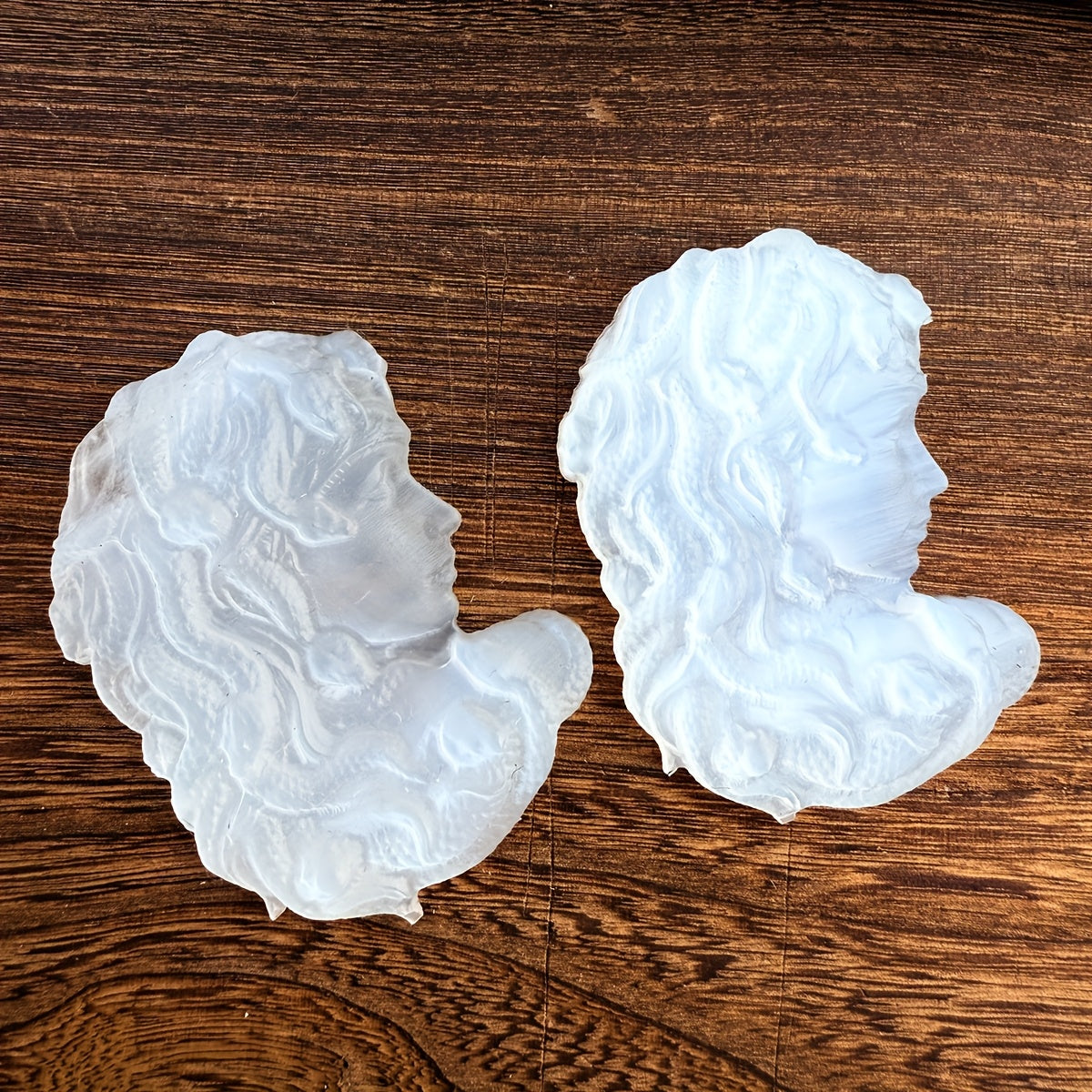 Selenite Medusa Statue Carving