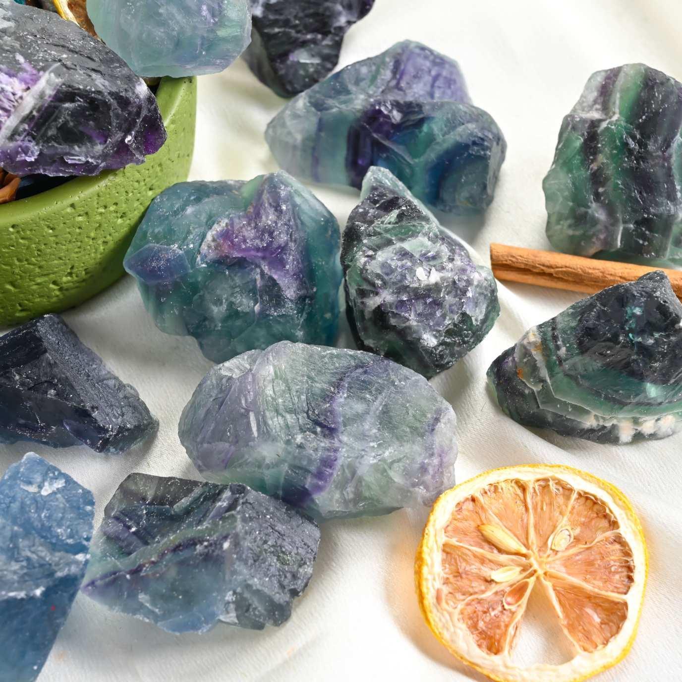 Seven Color Fluorite Raw - CrystalHola