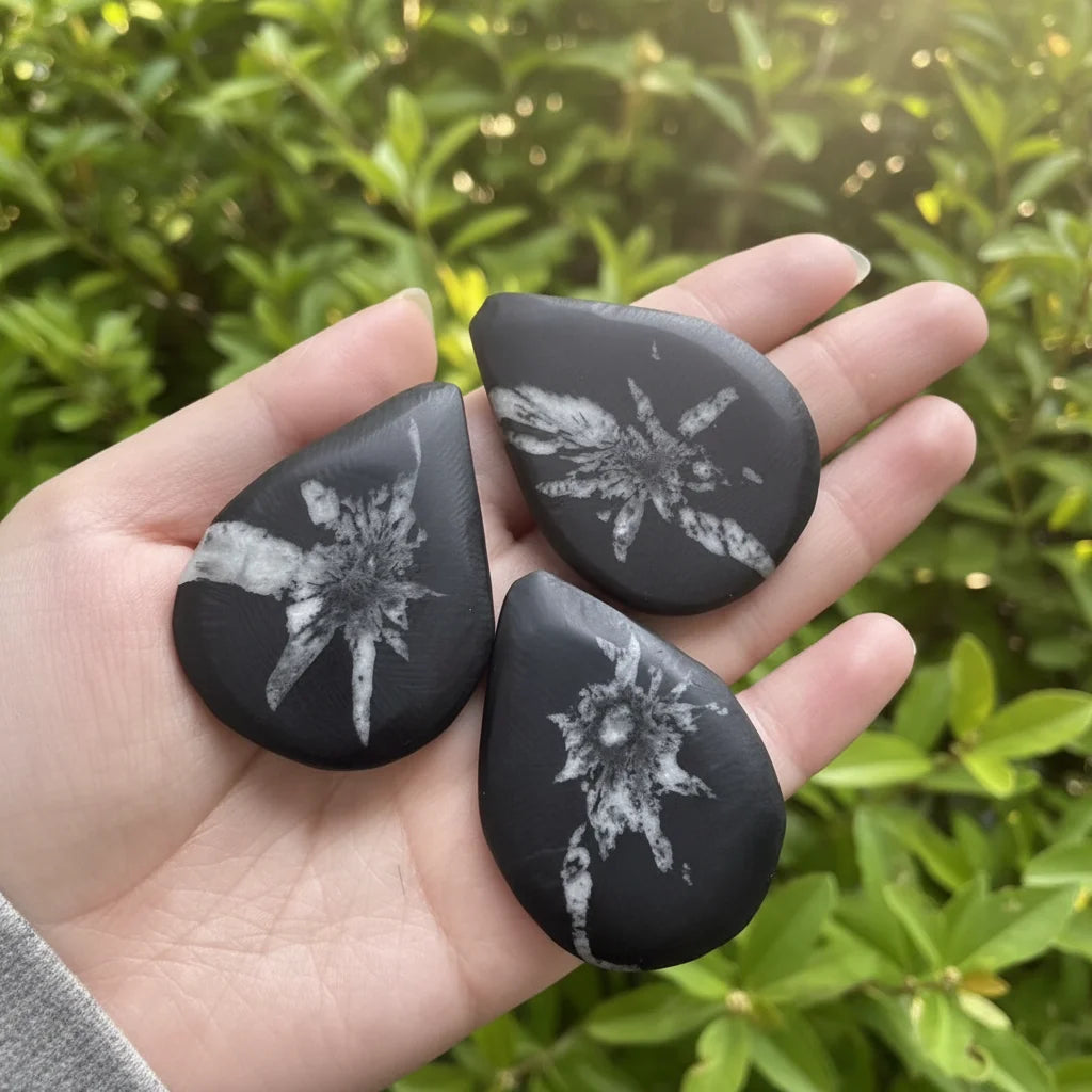 Natural Chrysanthemum Stone Teardrop