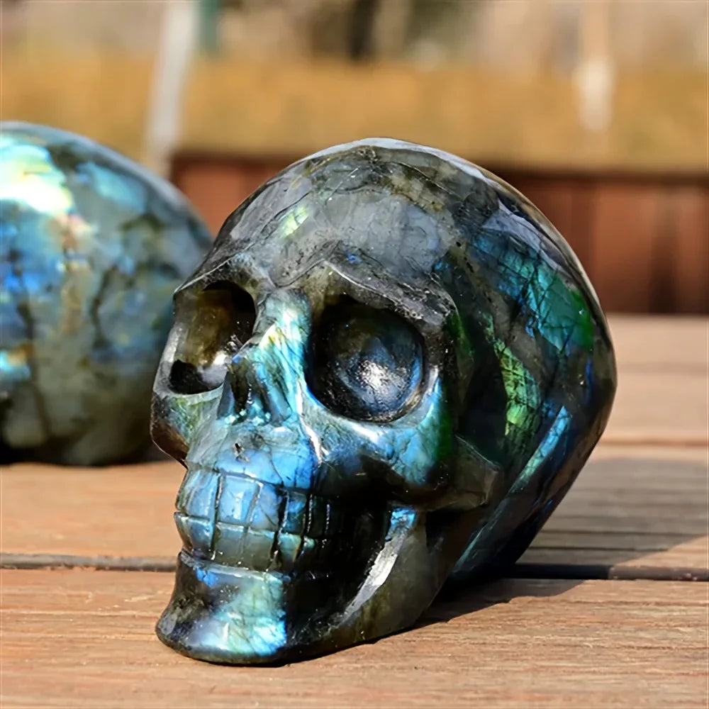 Lab Clear Rose Quartz Skulls - CrystalHola