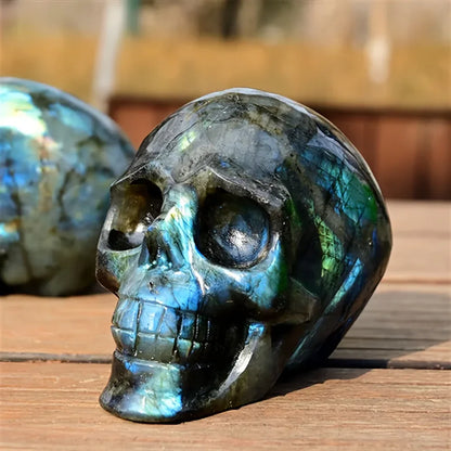 Lab Clear Rose Quartz Skulls - CrystalHola