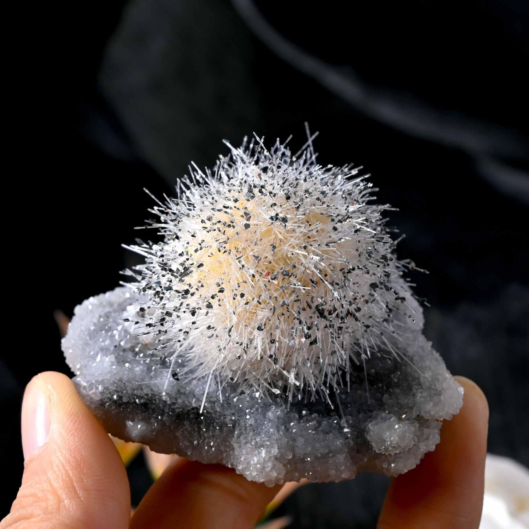 Sphalerite Mineral with Needle Sphere - CrystalHola