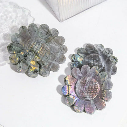 Muti-Material Sun Flower Carving - CrystalHola