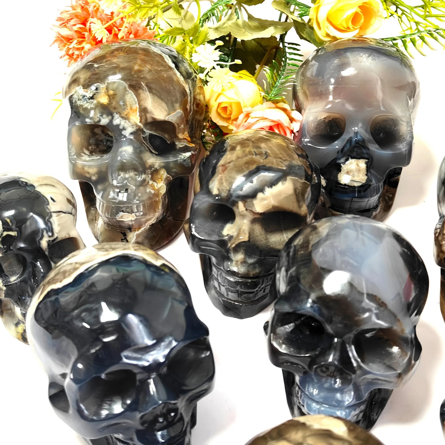 Volcanic Agate Skull - CrystalHola