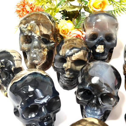 Volcanic Agate Skull - CrystalHola