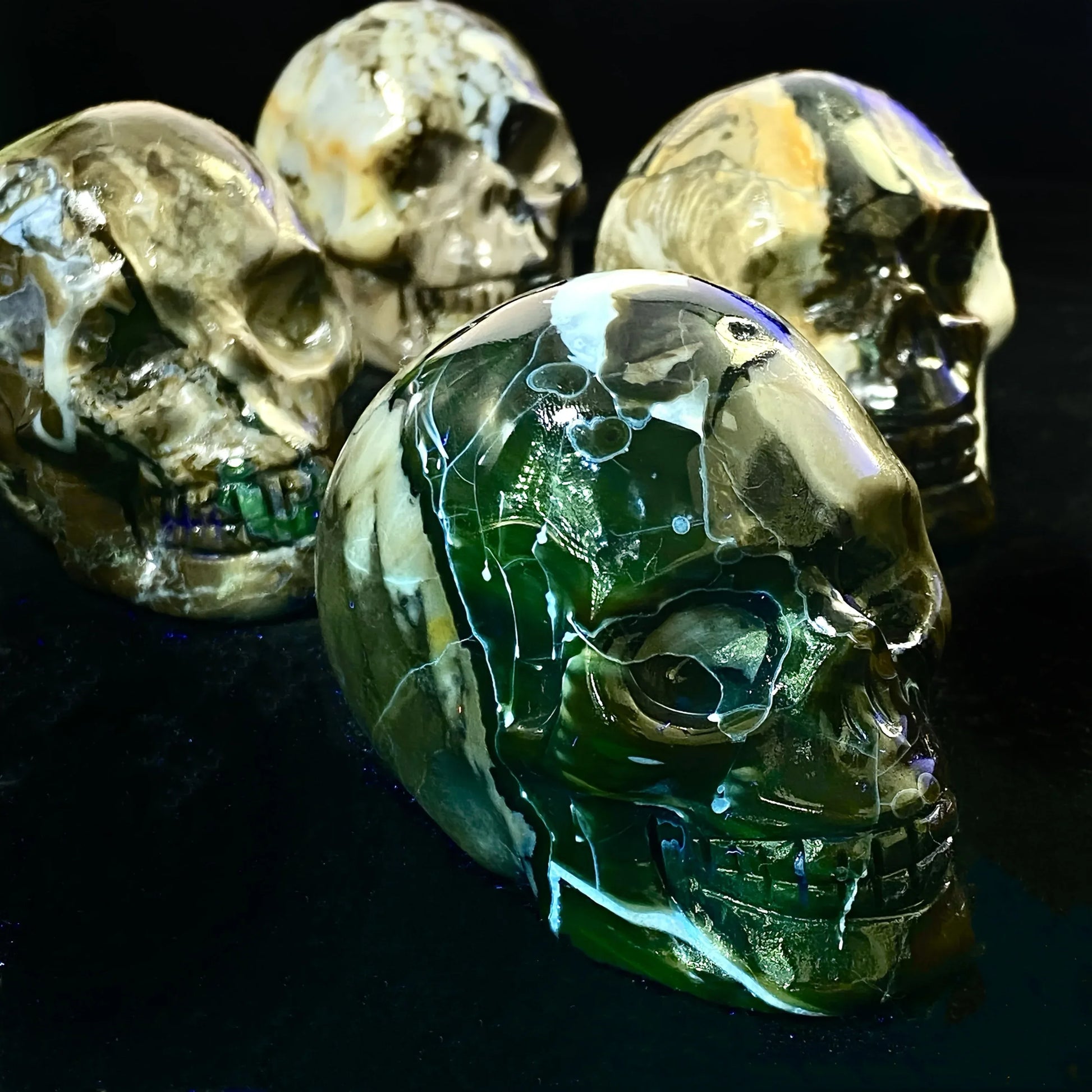 Volcanic Agate Skull - CrystalHola