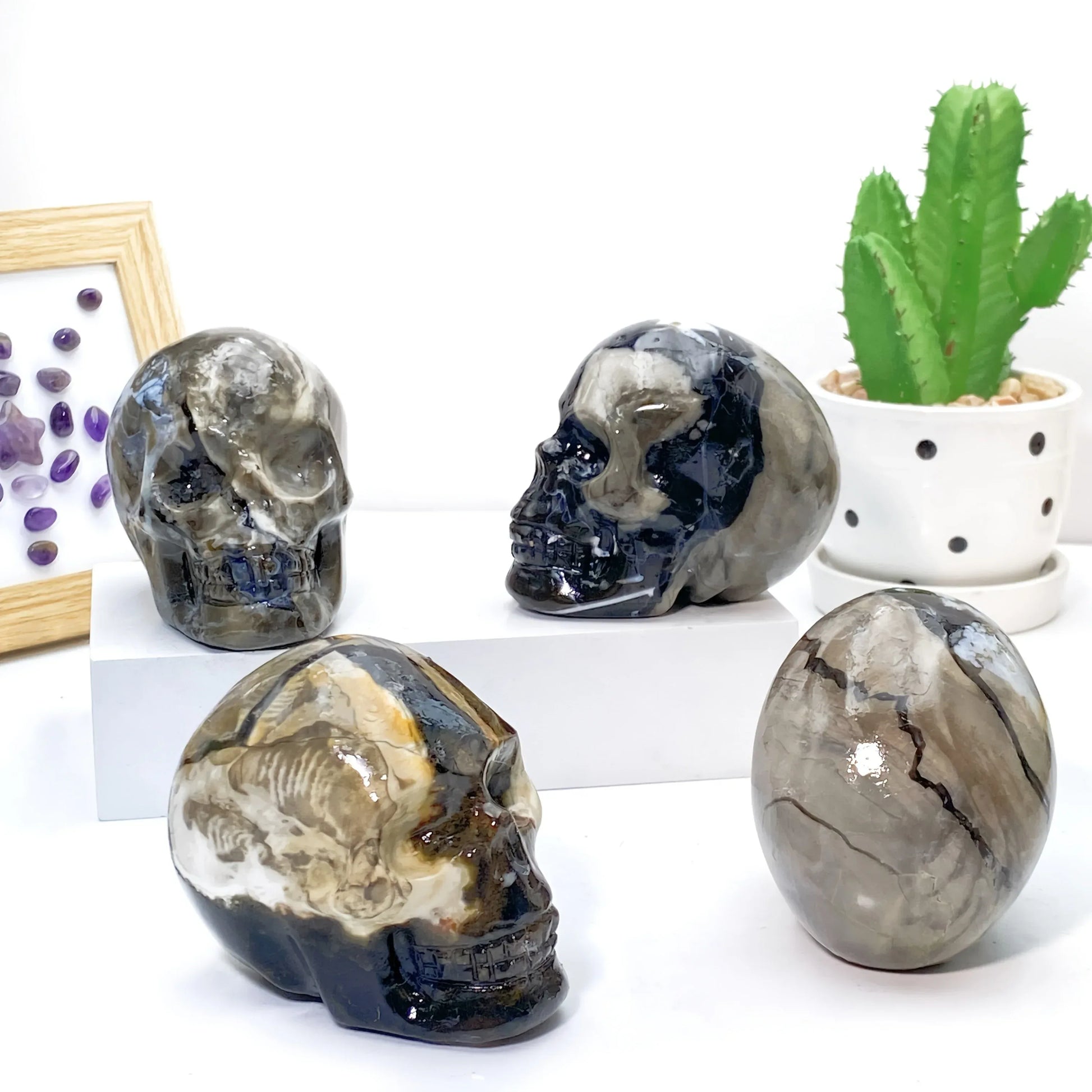 Volcanic Agate Skull - CrystalHola