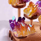 Wholesale Bulk Aura Yellow  and Purple Cluster|CrystalHola