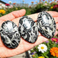 Wholesale Bulk  Black Crazy Lace Agate Palm Stone |CrystalHola