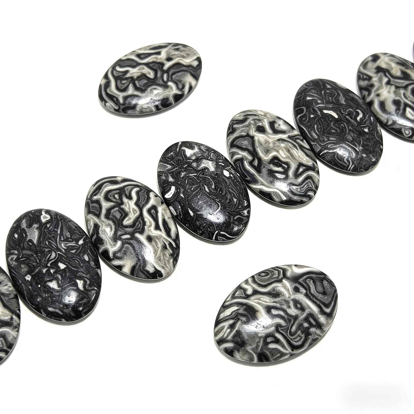 Wholesale Bulk  Black Crazy Lace Agate Palm Stone |CrystalHola