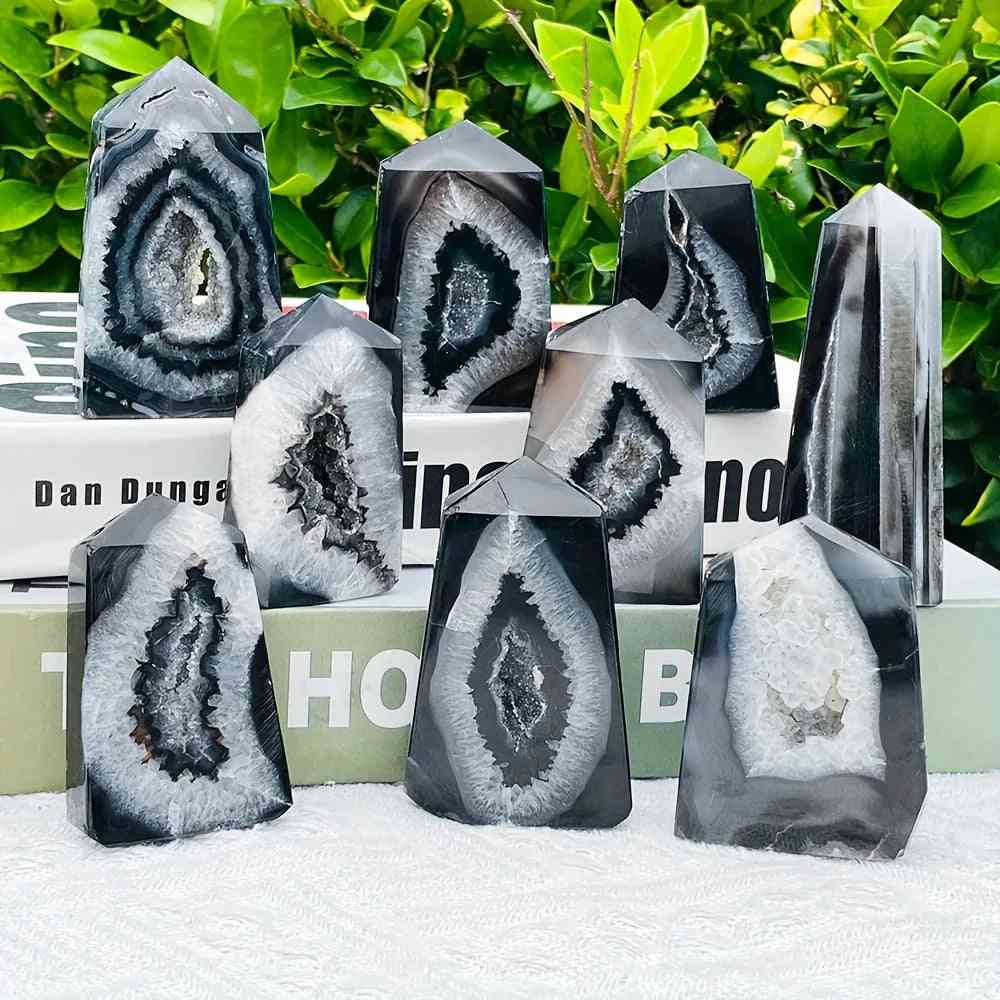 WholesaleBulkBlackOnyxGeodeAgatePoint_6 - CrystalHola