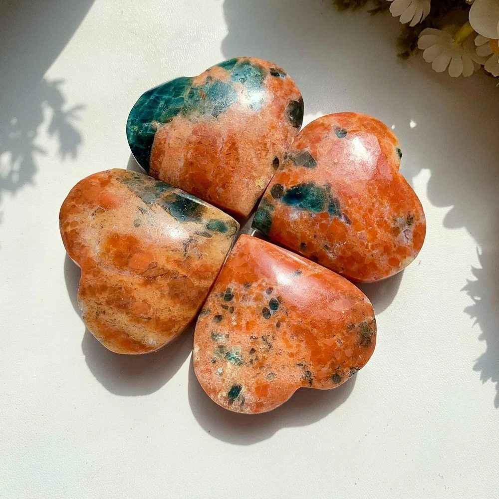 Wholesale Bulk Blue Apatite Sunstone Heart|CrystalHola