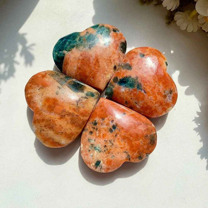 Wholesale Bulk Blue Apatite Sunstone Heart|CrystalHola
