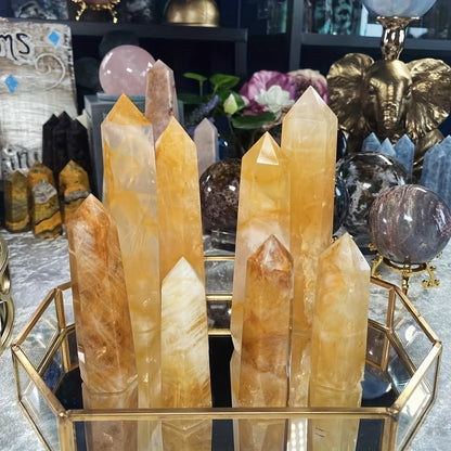Wholesale Bulk Golden Healer Quartz Tower|CrystalHola