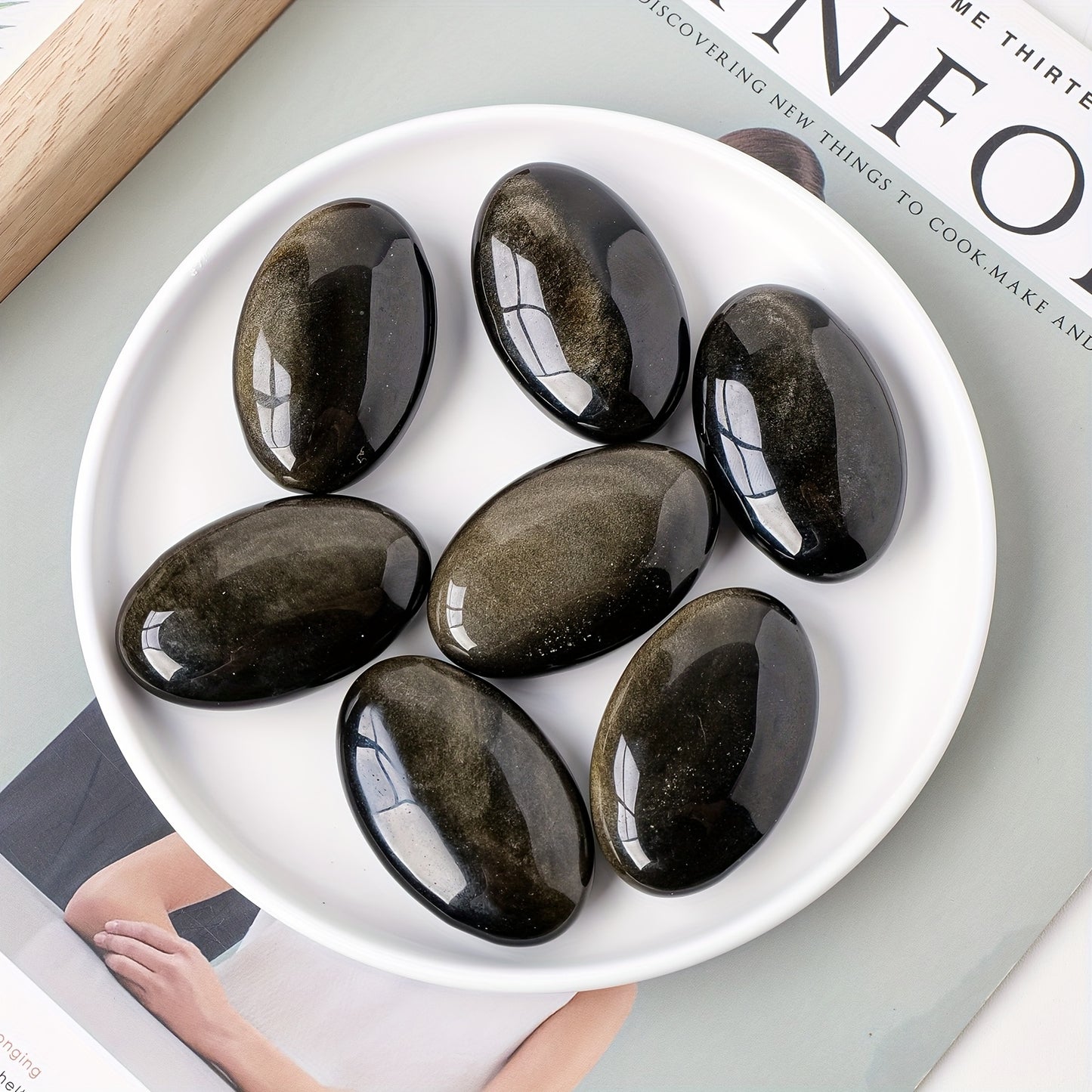 Wholesale Bulk Golden Obsidian  Palm Stone|CrystalHola