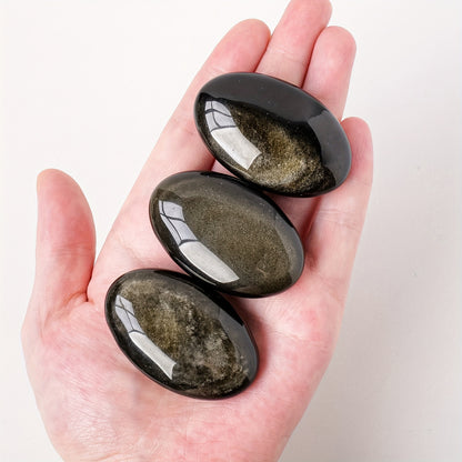 Wholesale Bulk Golden Obsidian  Palm Stone|CrystalHola