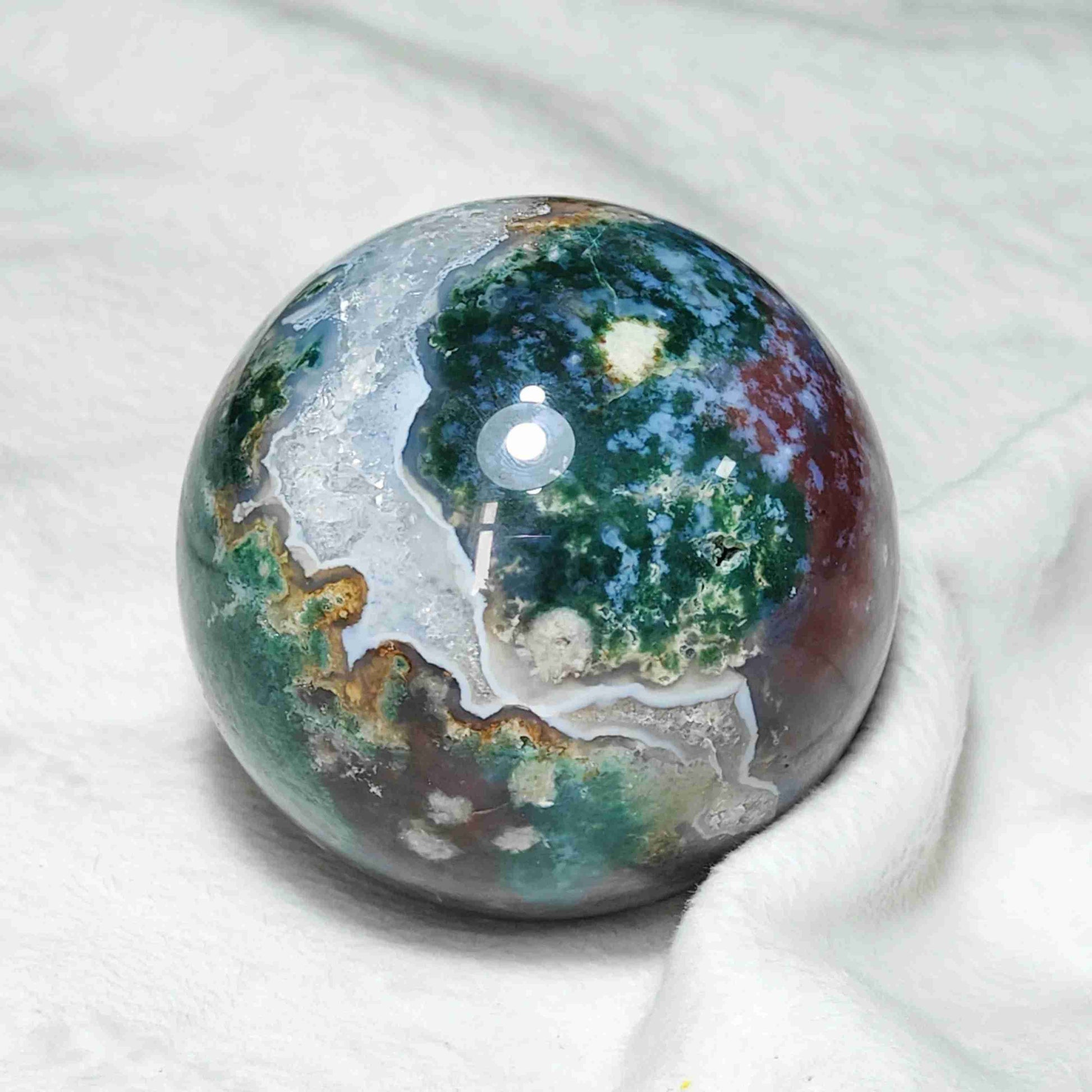 WholesaleBulkMossAgateSphere_1 - CrystalHola