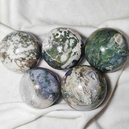 WholesaleBulkMossAgateSphere_3 - CrystalHola
