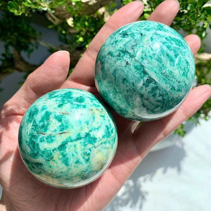 Wholesale Qinghai Green Jade Sphere|CrystalHola