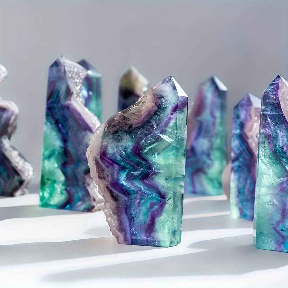 Wholesale Rainbow Fluorite Mineral Tower|CrystalHola