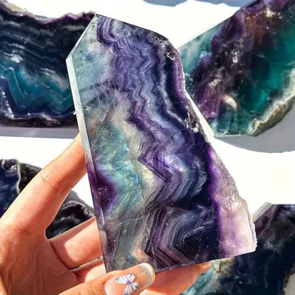 Wholesale Rainbow Fluorite Mineral Tower|CrystalHola