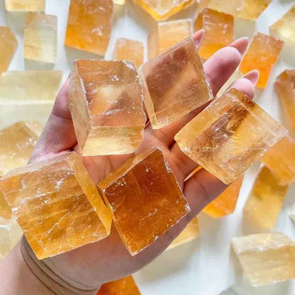 Wholesale Yellow Calcite Cube|CrystalHola