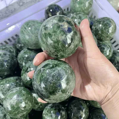 Wholesale Bulk Green Mica Sphere |CrystalHola