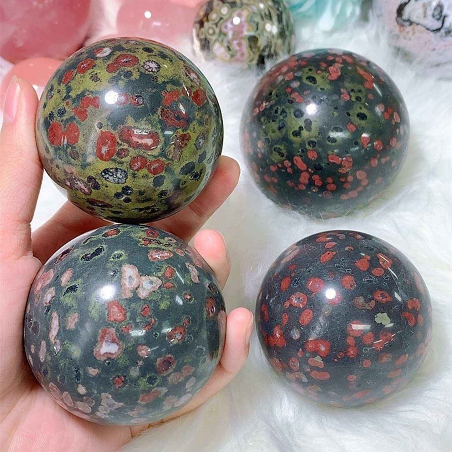 Wholesalelum Blossom Jasper Sphere |CrystalHola