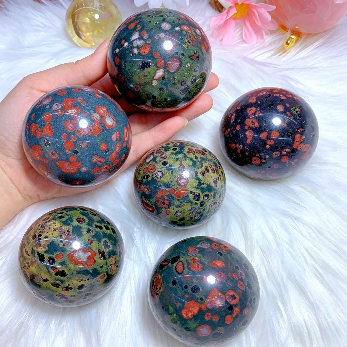 Wholesalelum Blossom Jasper Sphere |CrystalHola