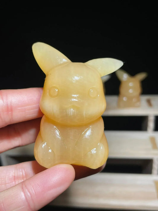 Yellow Calcite Carving - CrystalHola