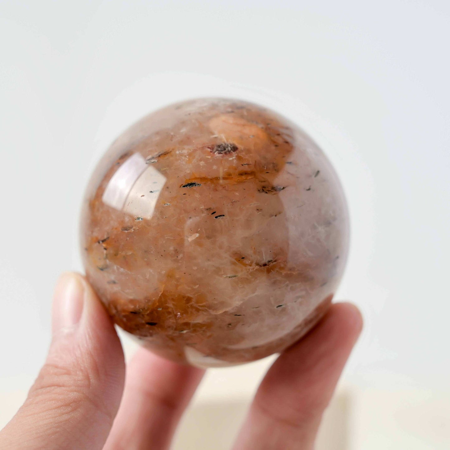 Yellow Fire Quartz Sphere