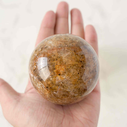 Yellow Fire Quartz Sphere