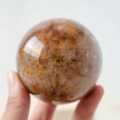 Yellow Fire Quartz Sphere