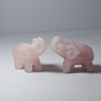 Original Natural Rose Quartz Elephant Photo