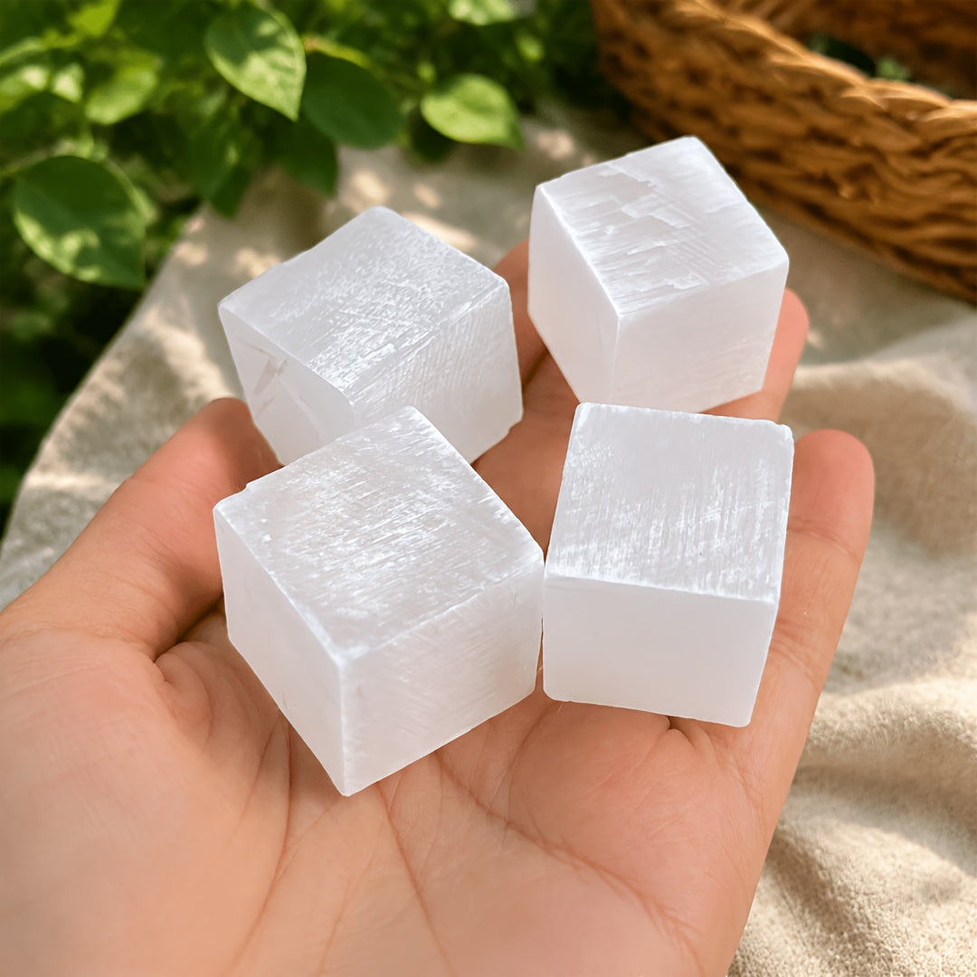 Selenite Cube for Decor
