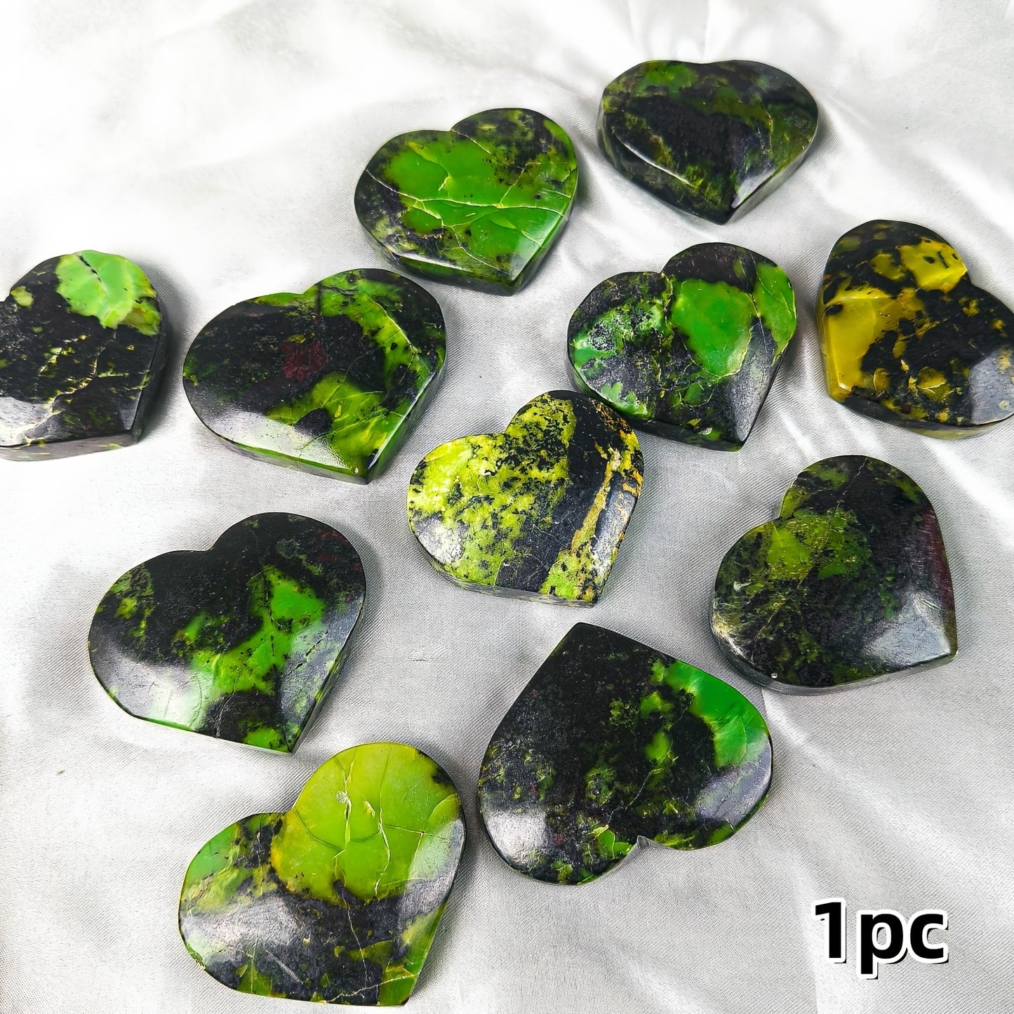 Green Opal Heart for Decor