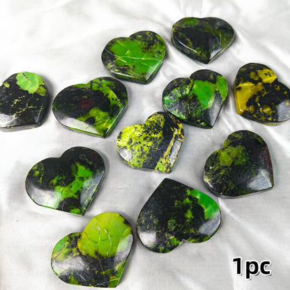 Green Opal Heart for Decor