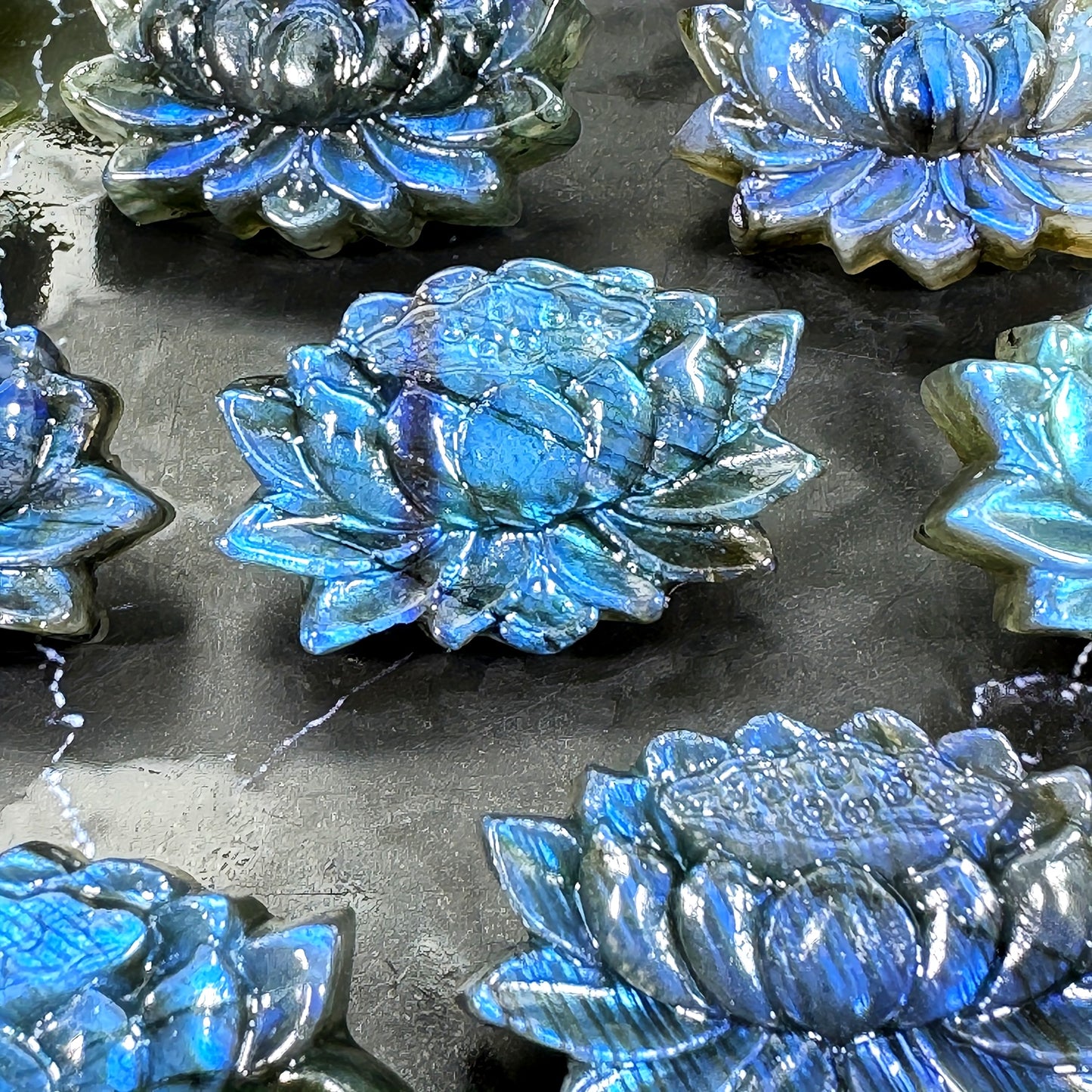 Natural Labradorite Lotus