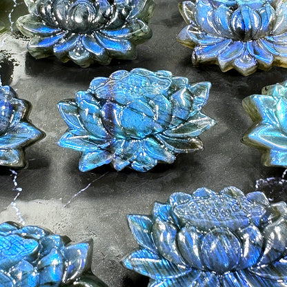 Natural Labradorite Lotus